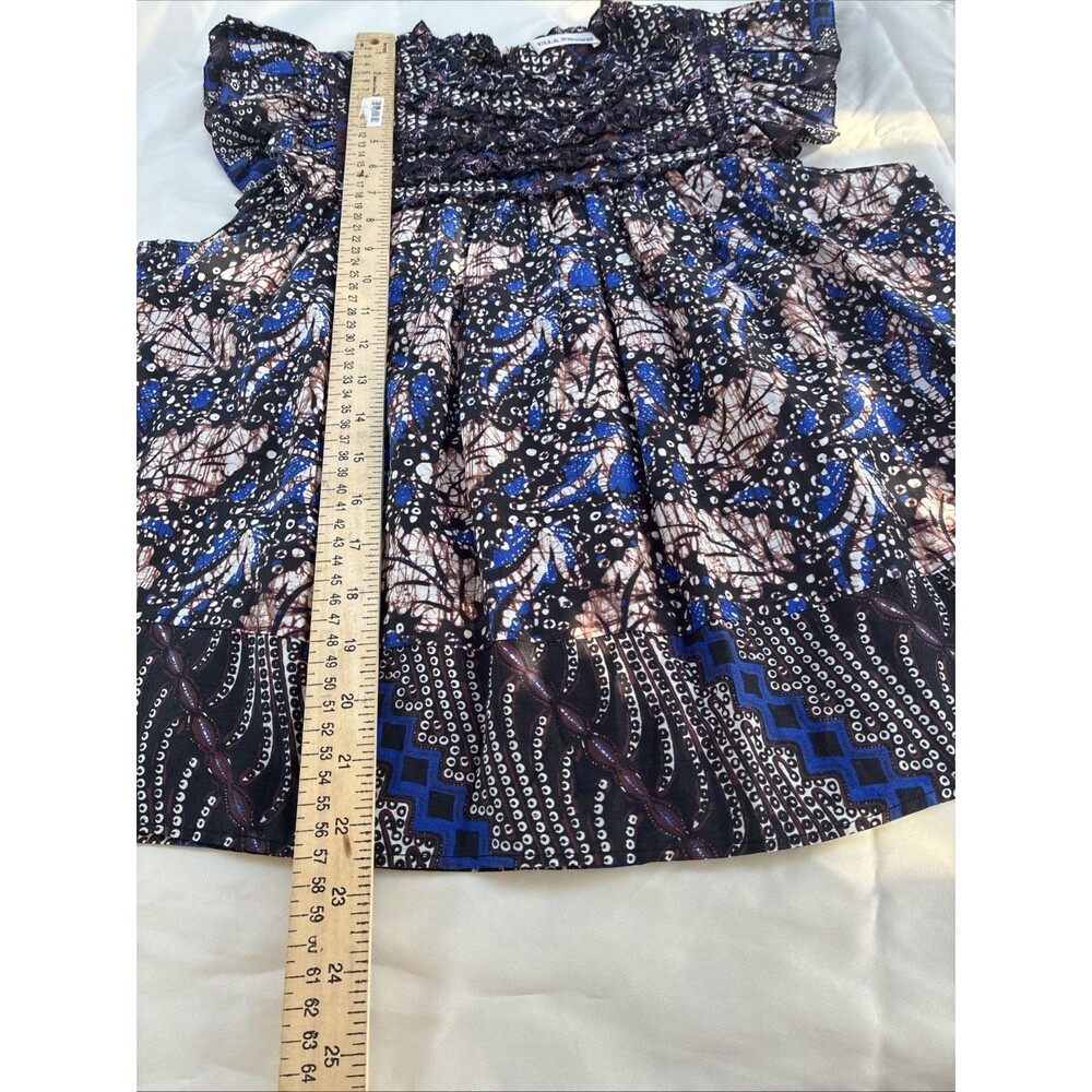 Ulla Johnson Alexi Blouse Floral Ruffle Short Sleeve Sz 2 - Picture 7 of 8